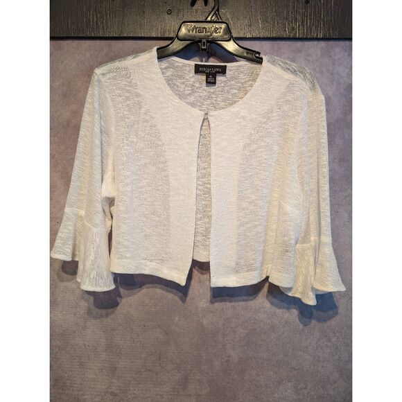 Perceptions semi-shear crop cardigan XL - Picture 2 of 6